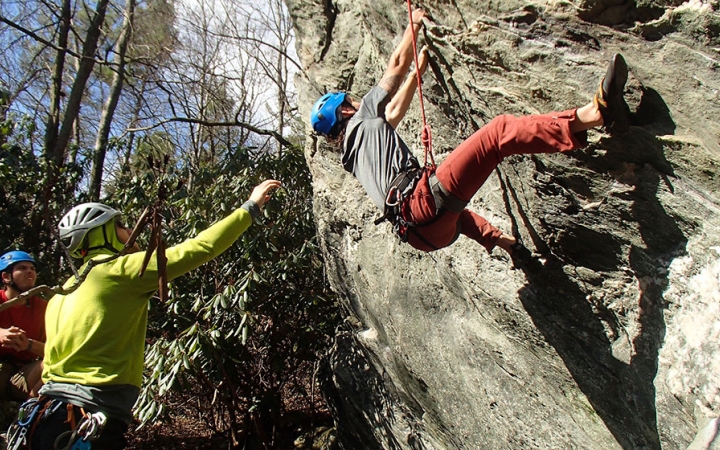 rock climbing trip in north carolina